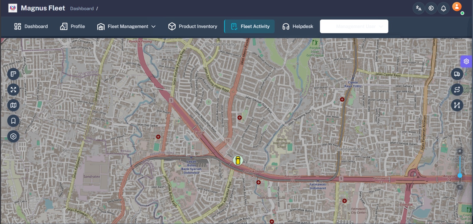 Magnus Fleet Dashboard – Real-time Vehicle Monitoring